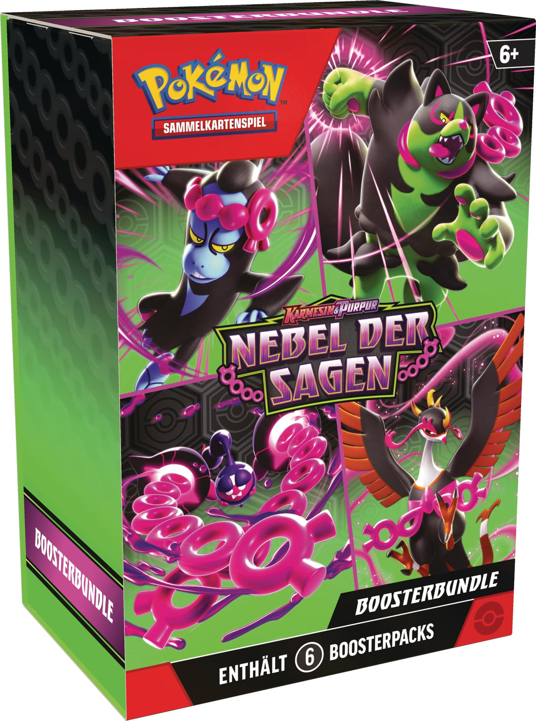 Pokémon-Sammelkartenspiel: Boosterbundle Karmesin & Purpur – Nebel der Sagen (6 Boosterpacks)