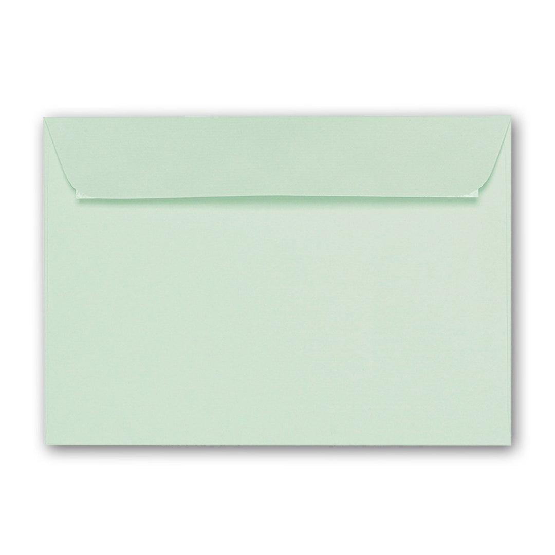 ARTOZ 100x Briefumschläge DIN C6 Mint (Grün) - 16,2 x 11,4 cm - haftklebend - gerippte Kuverts ohne