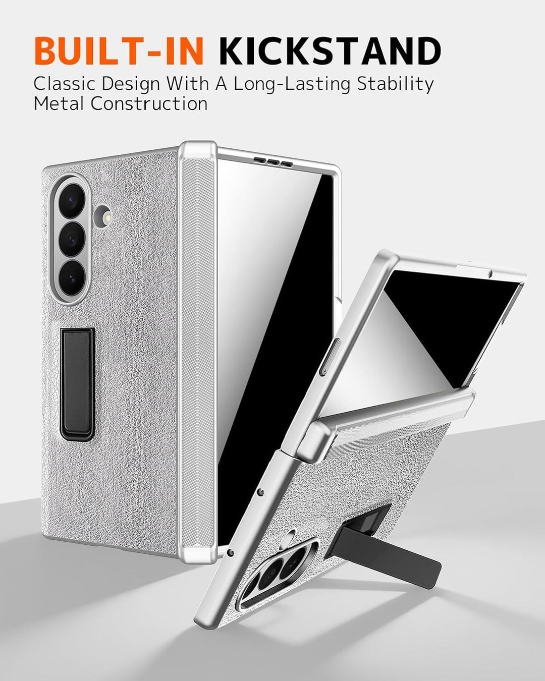 NINKI für Samsung Galaxy Z Fold 7 Hülle mit Privacy Screen Protector Magnetic ständer, Scharnier han