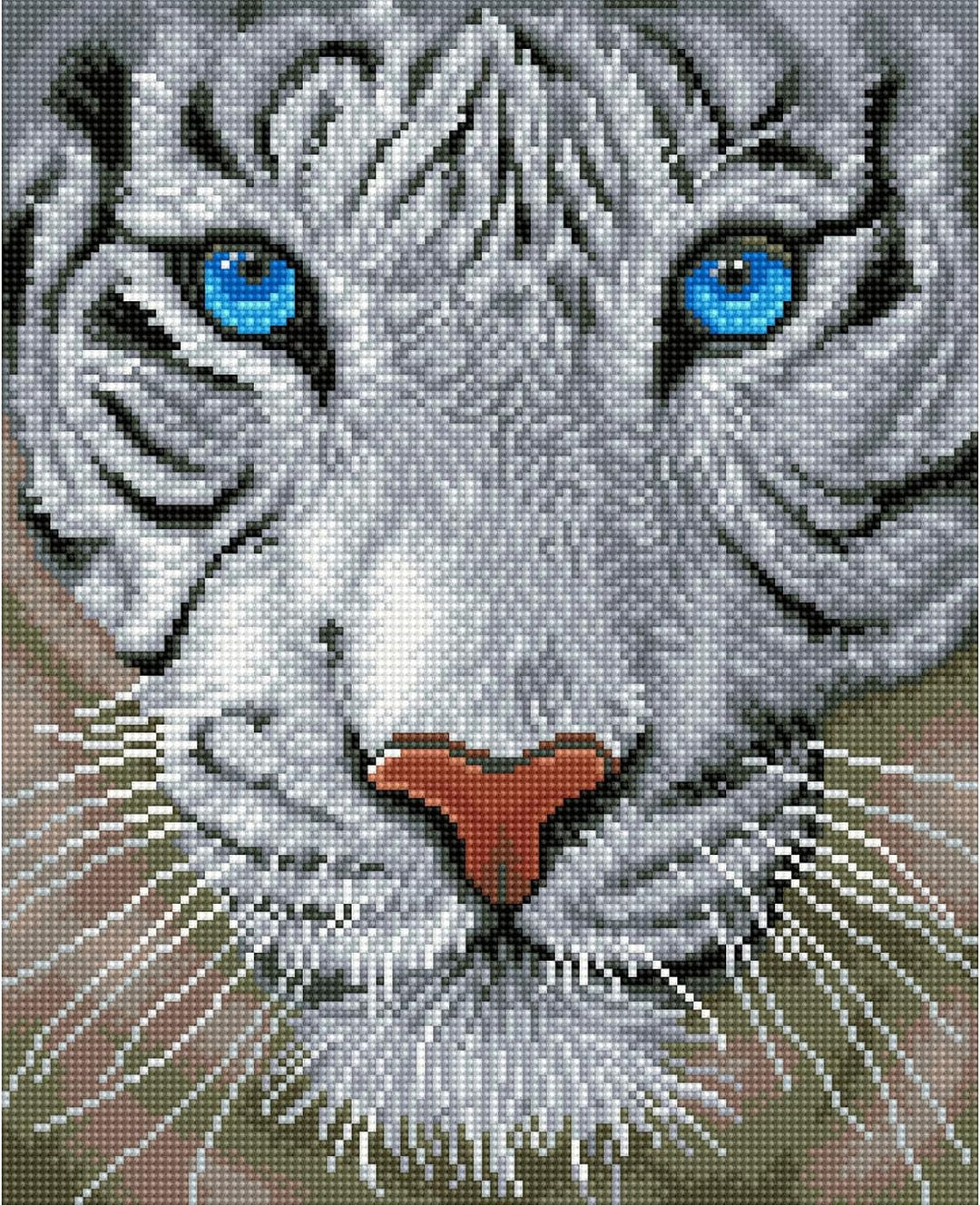 DIAMOND DOTZ DD8.016 - Original 5D Diamond Painting Set Weisser Tiger Magie, Kreativset mit 17.228 D