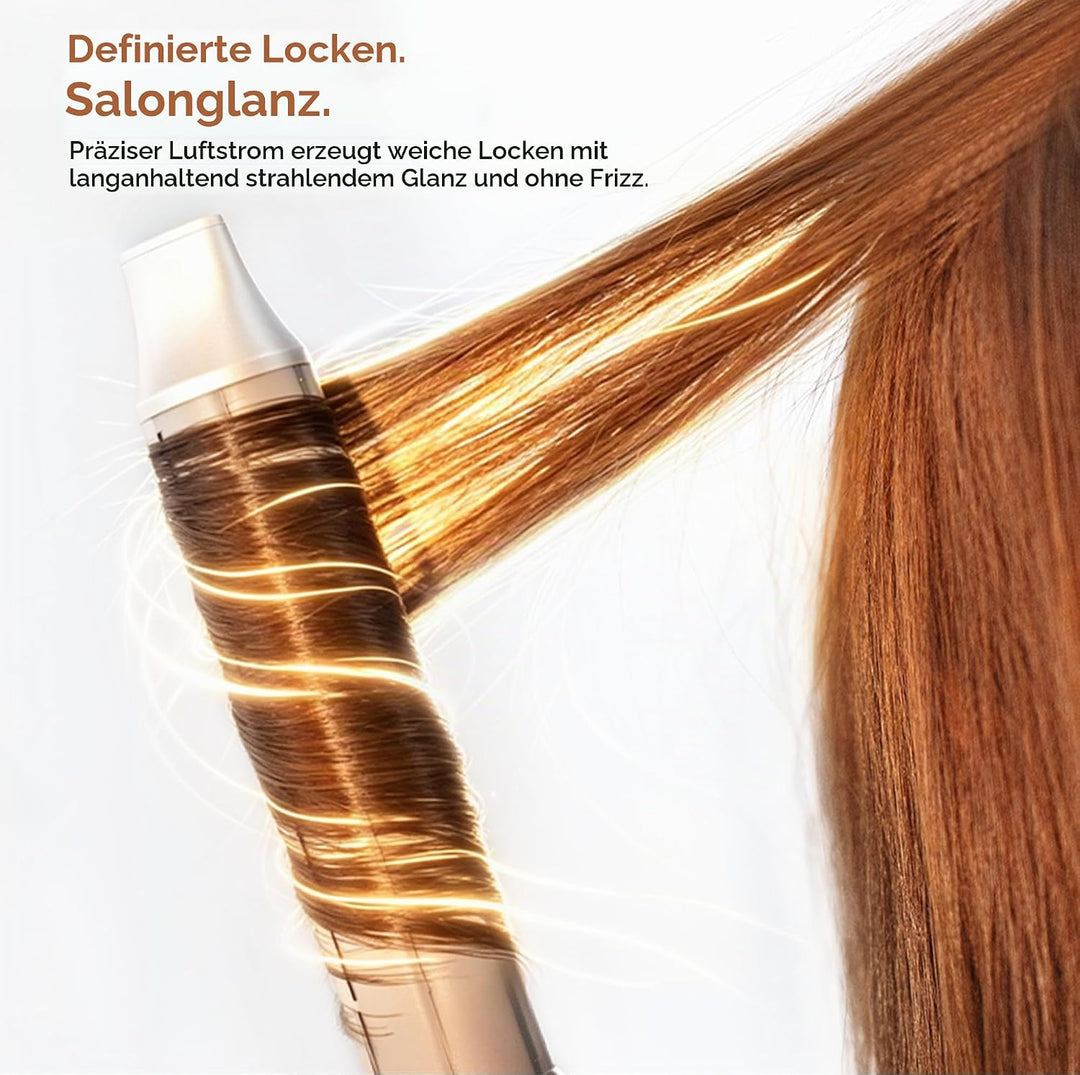 UKLISS Airstyler 6 in 1 mit LCD-Display, Hairstyler &amp; Haarstyler Set mit Hair Dryer, Rundbürstenföhn