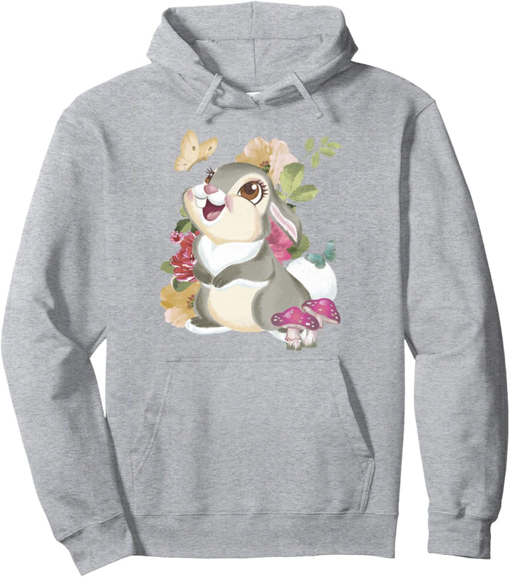 Disney Bambi Thumper Vintage Floral Portrait Pullover Hoodie