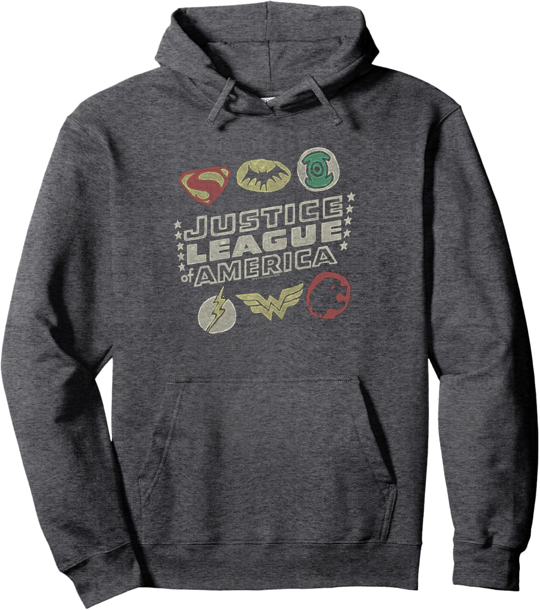 Justice League Symbols Pullover Hoodie
