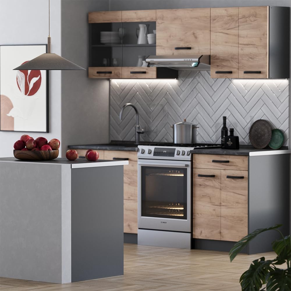 Vicco Seitenblenden für den Unterschrank R-Line Anthrazit | 2er Set, zur freien Kombination innerhal
