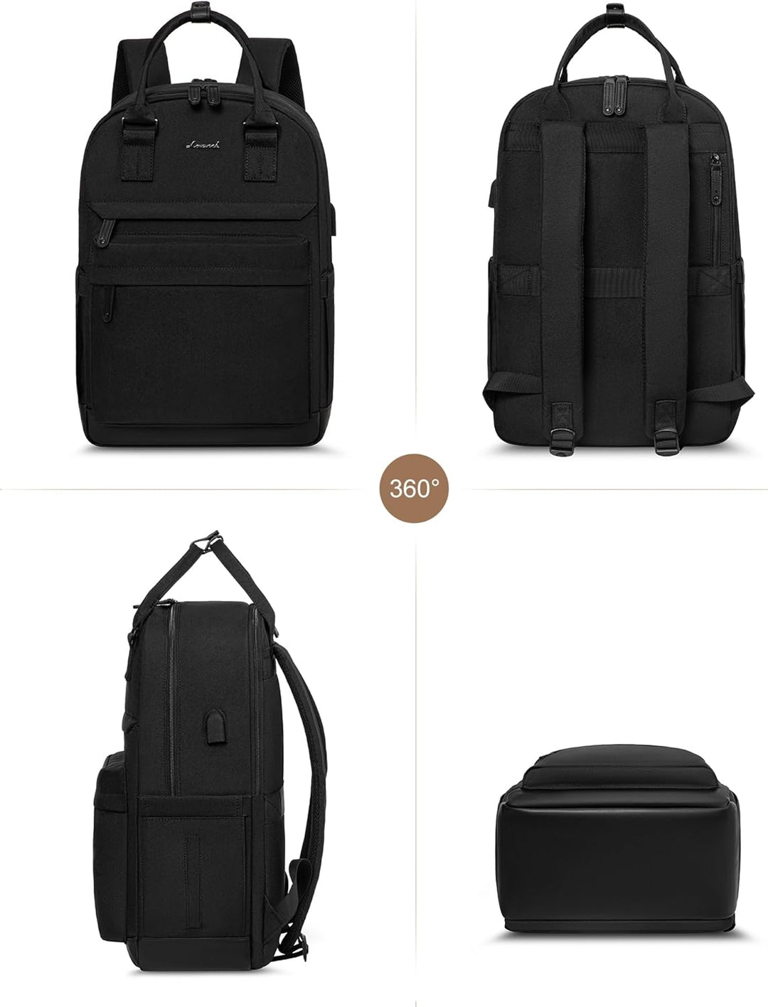 LOVEVOOK Schulrucksack Teenager Mädchen, Schultasche Arbeitstasche Herren Damen mit 15,6 Zoll Laptop