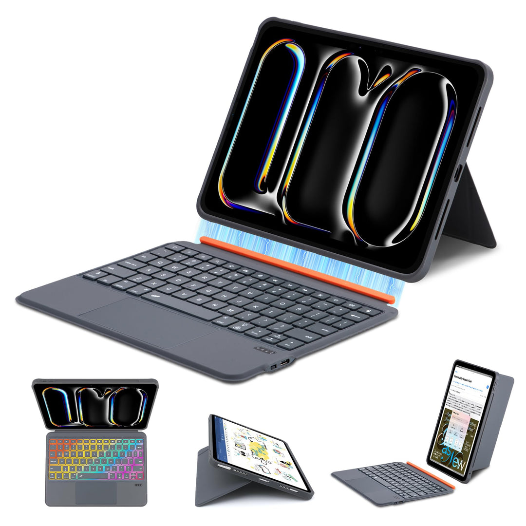 Tastaturhülle Deutschem QWERTZ Layout für iPad Pro 11 Zoll (M4 2024 / M5 2025), Magnetisch Abnehmbar