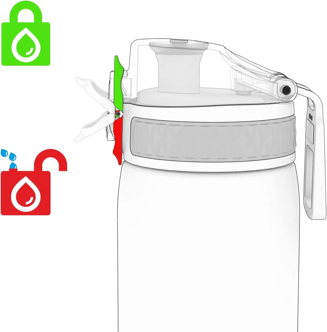 Ion8 Trinkflasche, Auslaufsicher, Einhandöffnung, Sichere Verriegelung, Spülmaschinenfest, BPA-frei,