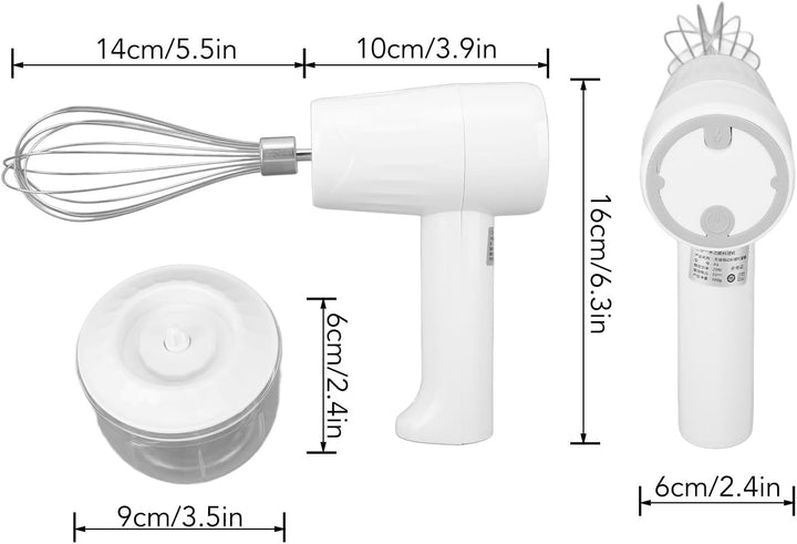 Topyond Elektrischer Handmixer Mit 3 Gängen Zum Schlagen von Eiern zu Hause, 20W Handrührgerät,Kabel