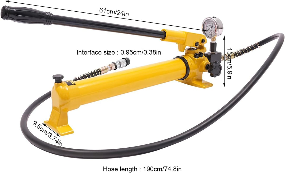 Typ CP-700 Manuelle Hydraulikpumpe mit einem Nenndruck von 700 bar Ausgestattet mit einem 1,9 m lang