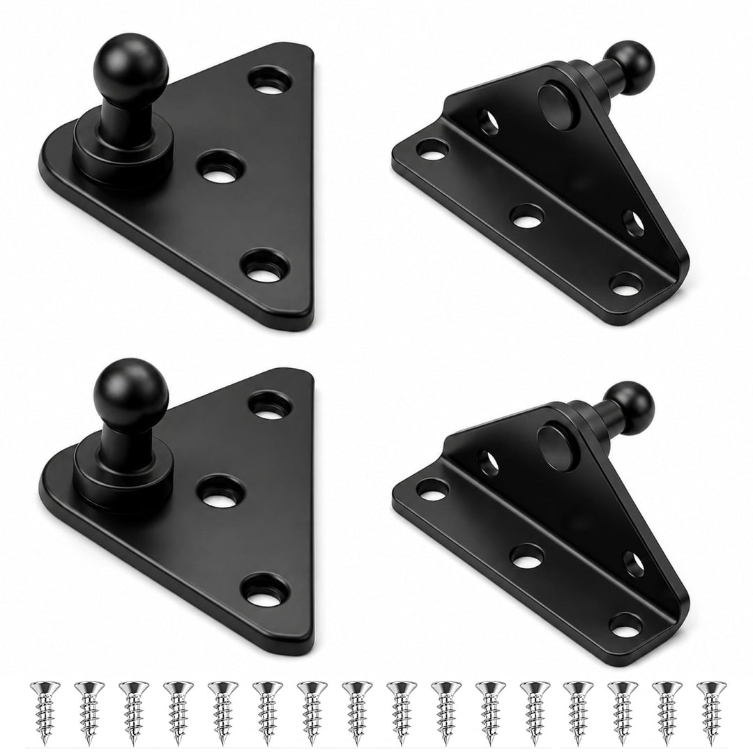 4 Stück 10mm Kugelbolzen-Halterungen | Montagesatz für Gasdruckdämpfer, Gasdruckfeder, Federstütze,