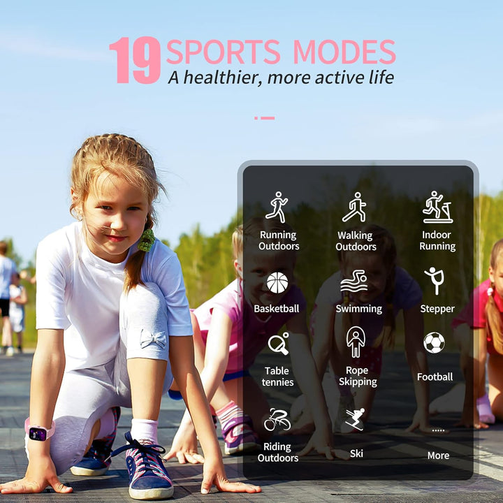 Fitness Tracker für Kinder, IP68 wasserdichter Aktivitäts Tracker, Schrittzähler, Herzfrequenzmesser