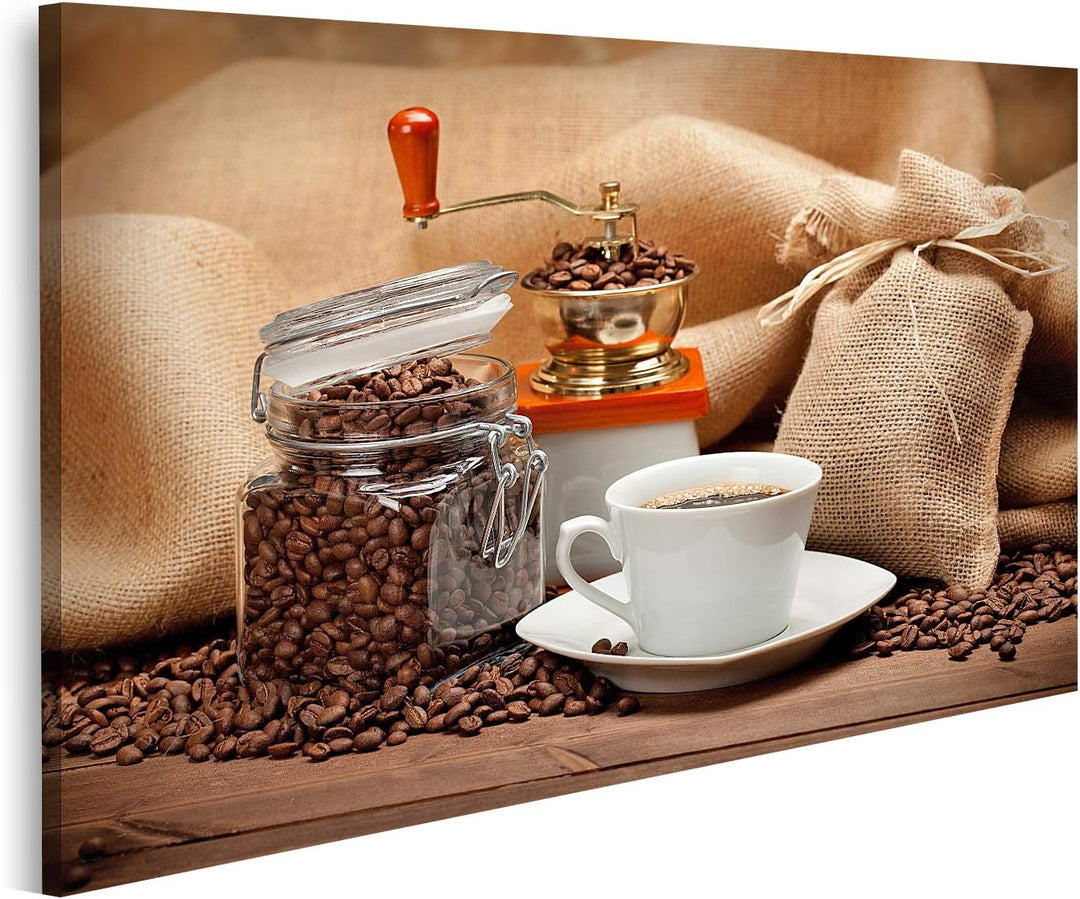islandburner Bild auf Leinwand Krug Kaffee Kaffeetasse für Küche Bilder Wandbilder Poster Leinwand 1