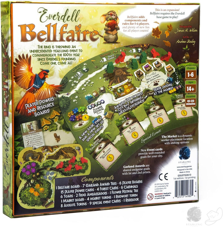 Starling Games STG2613 Zubehör, Grün Everdell: Bellfaire Erweiterung Einzelbett Board Game, Everdell