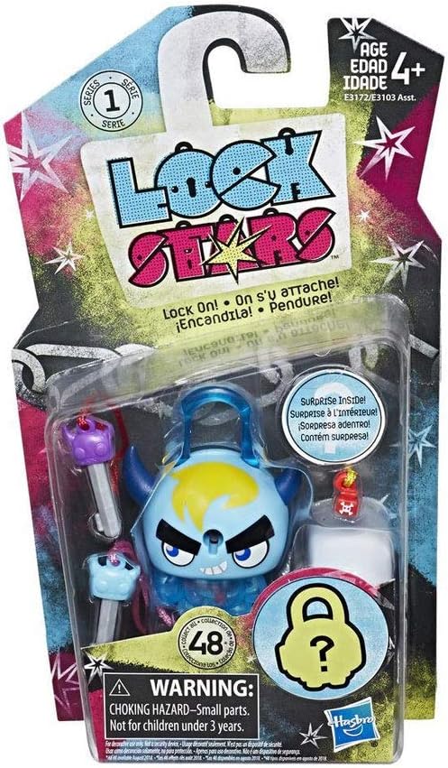 Hasbro - Lock Stars Single Vorhängeschloss Serie 1, Hellblau, E3103