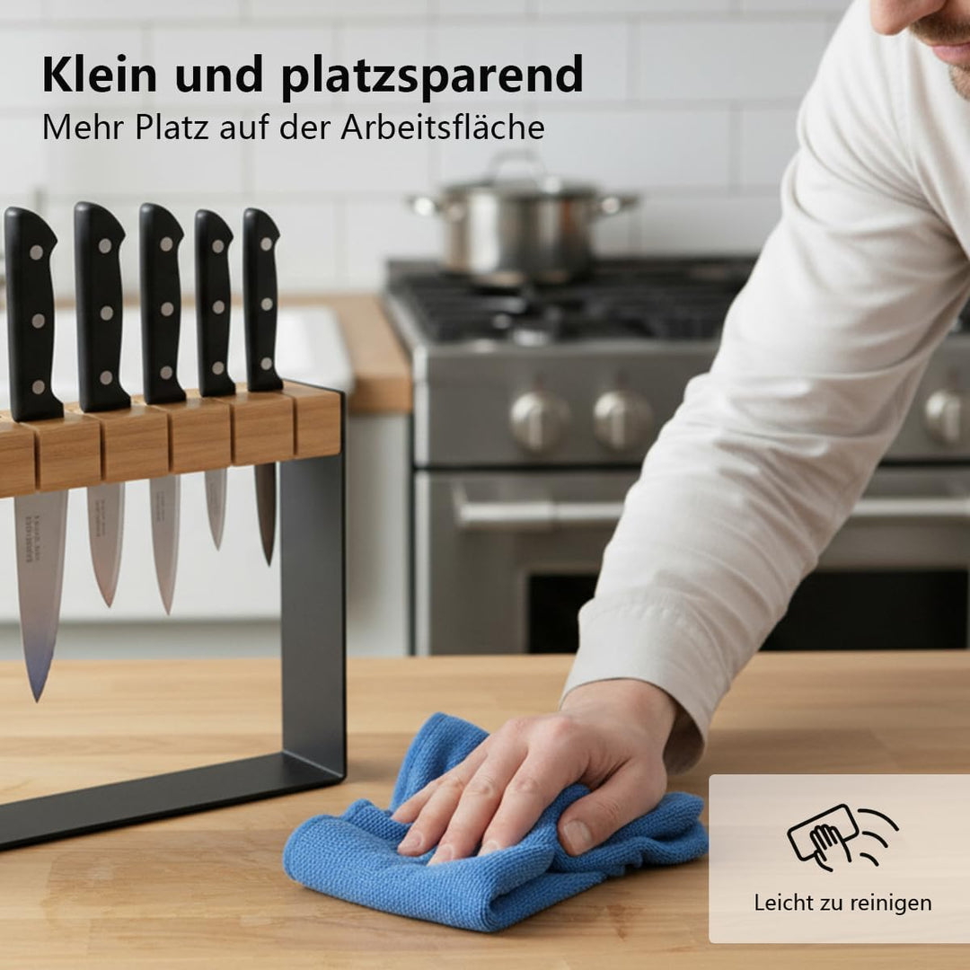 Messerblock Ohne Messer，Messerblock Ohne Messer Schwarz，Knife Holder，Messerhalter FüR 7 Messer Und 1