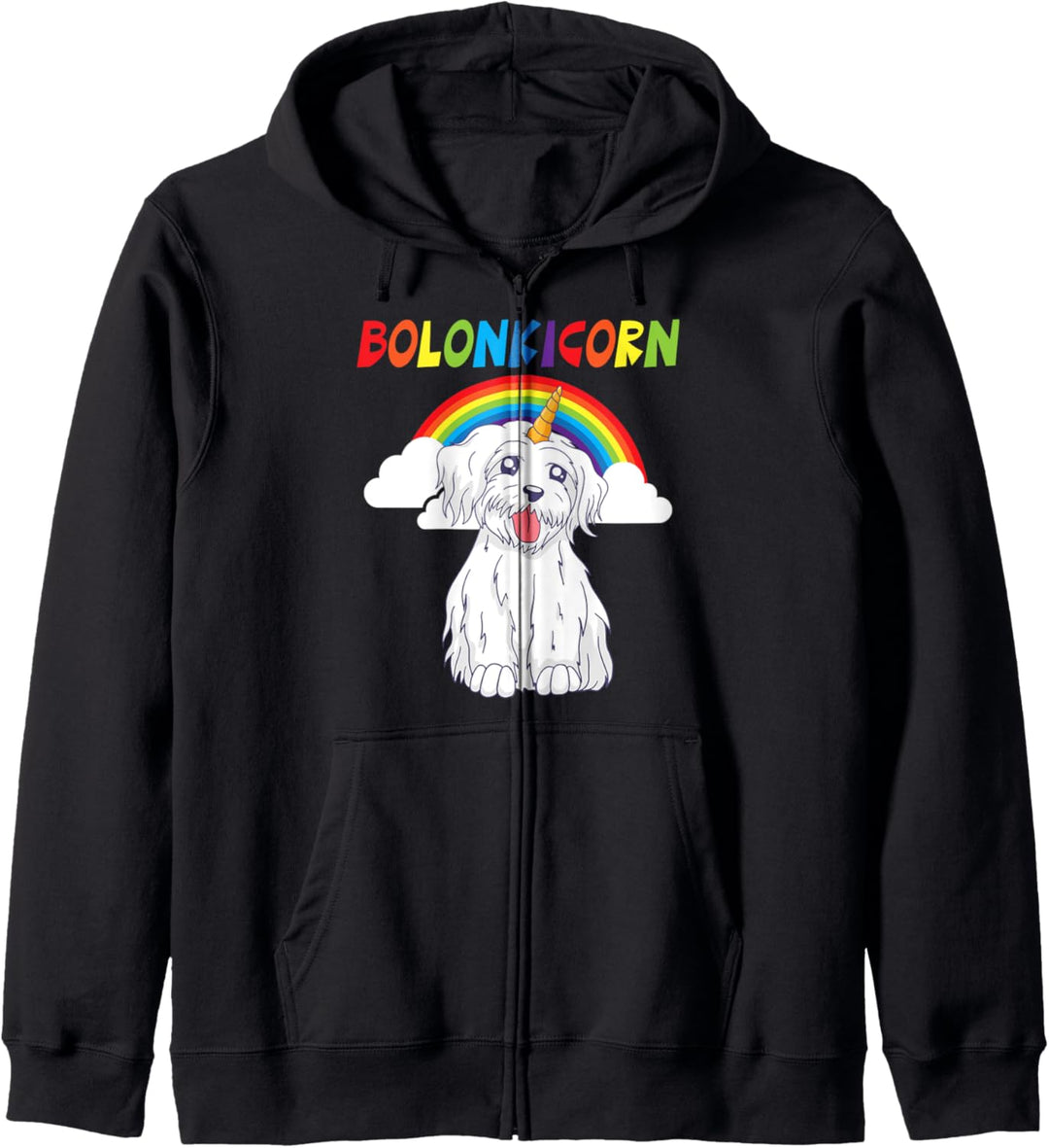 Bolonkicorn - Hunderasse Bolonka Zwetna Hund und Einhorn Kapuzenjacke