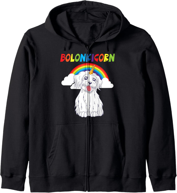 Bolonkicorn - Hunderasse Bolonka Zwetna Hund und Einhorn Kapuzenjacke