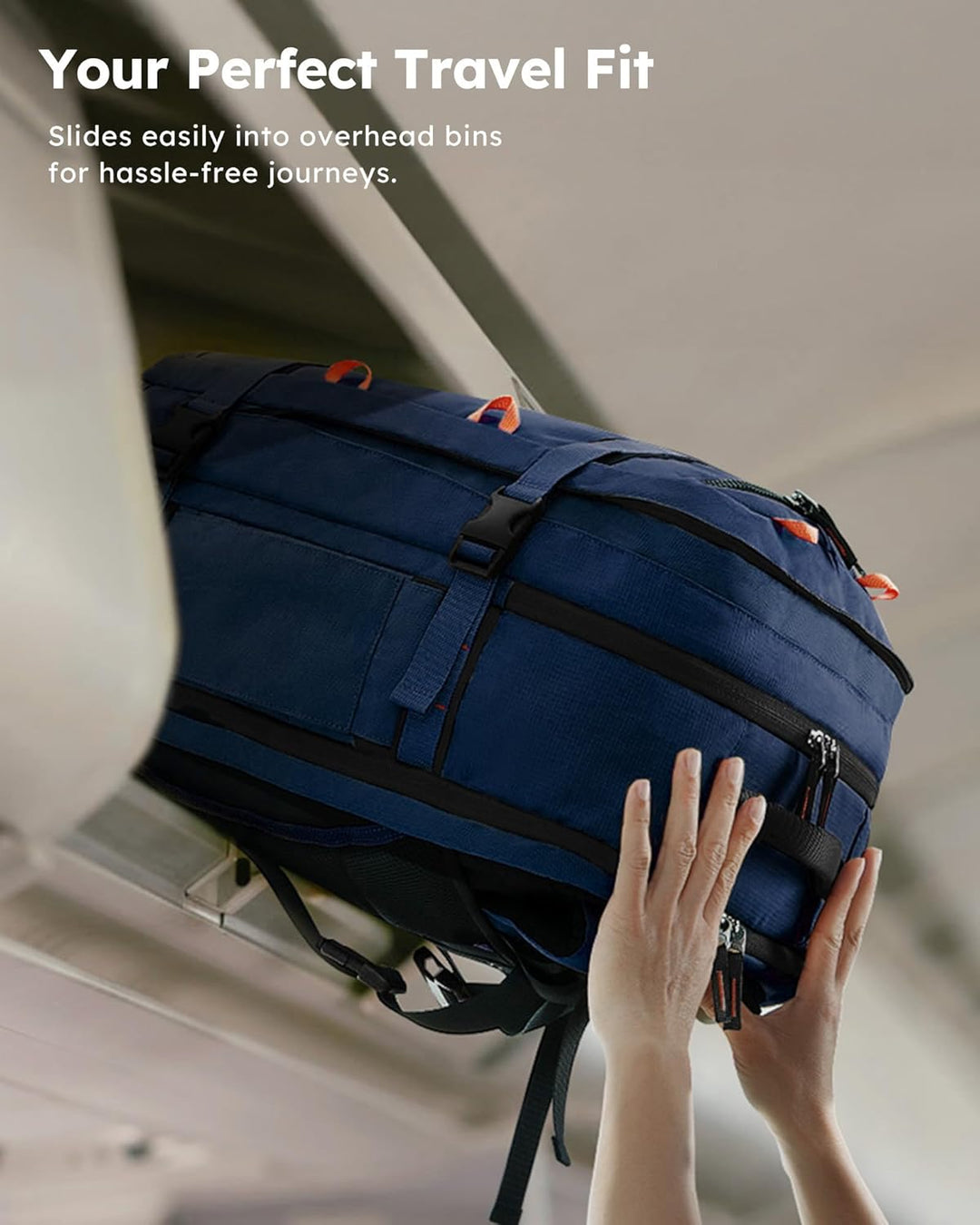 Tolaccea Handgepäck Rucksack, TSA-Freundlich Reiserucksack, Laptop Rucksack für 17.3 Zoll, Erweiterb
