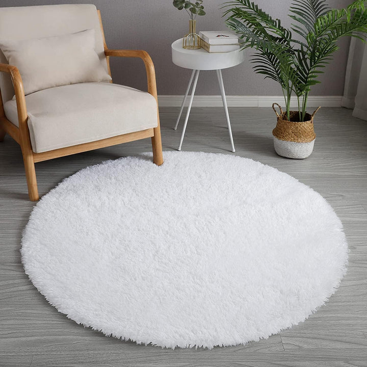Teppich Rund Teppich Wohnzimmer Hochflor Teppiche Langflor Wohnzimmerteppich für Wohnzimmer Flauschi