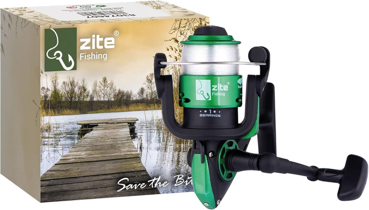 Zite Fishing Forellenrolle Bespult - Angelrolle Forellen Angeln mit Schnur Bespult - Trout Reel 1BB