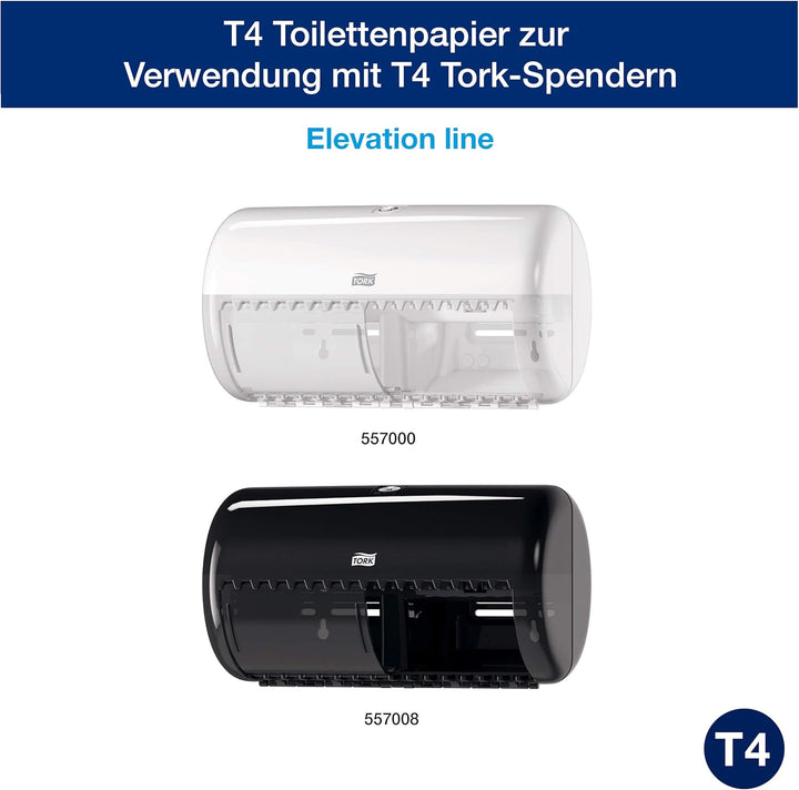 Tork weiches Kleinrollen Toilettenpapier Weiss T4, Universal, 2-lagig, 70 × 250 Blätter, 110794