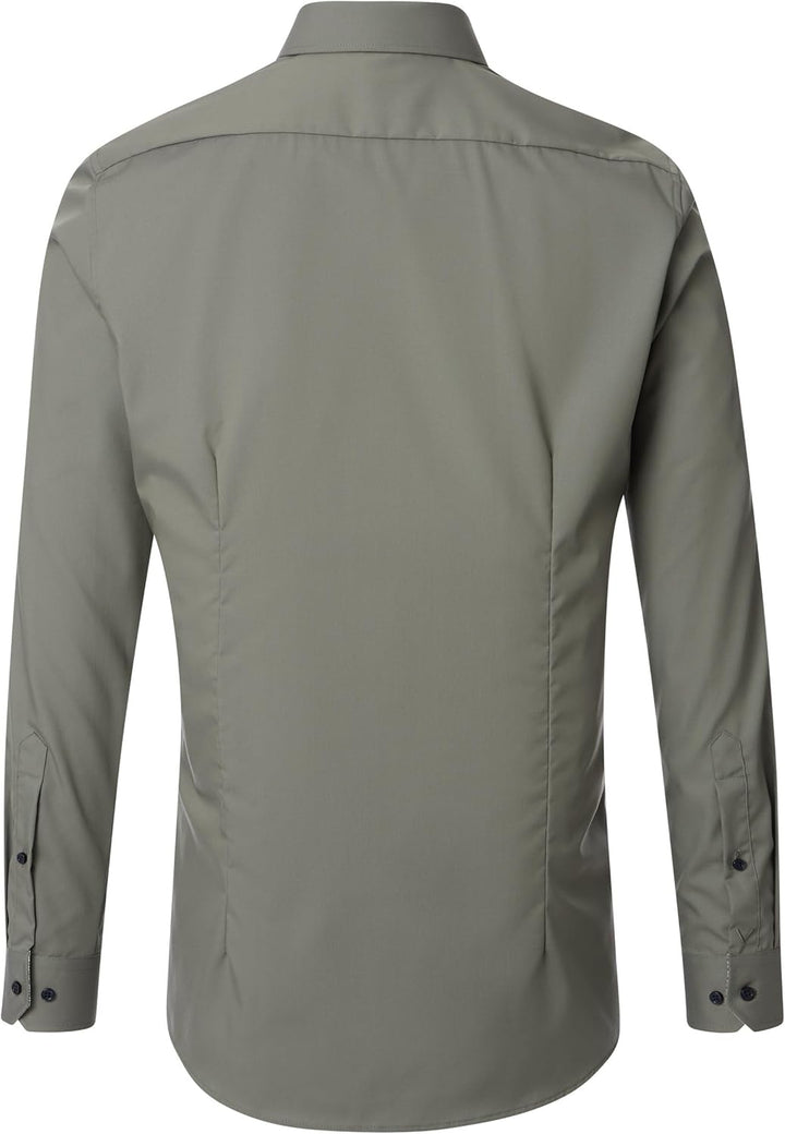 Venti - Body Fit - Herren Langarm Hemd (134024500), Grösse:39, Farbe:Grün (300)