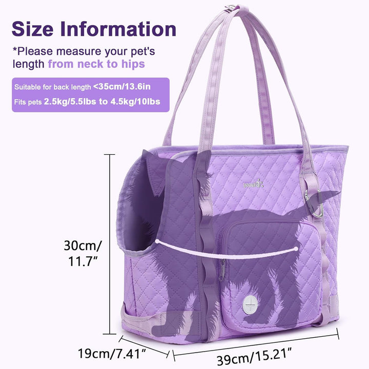 pecute Hundetasche für Kleine Hunde 4kg, Tragetasche Hund Hundetragetasche Leichte, Faltbare Hundetr