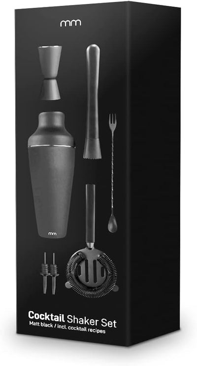 Mikamax - Cocktail Shaker Set - Cocktail Shaker - Cocktail Maker - Cocktailset - inkl. Rezeptbuch -