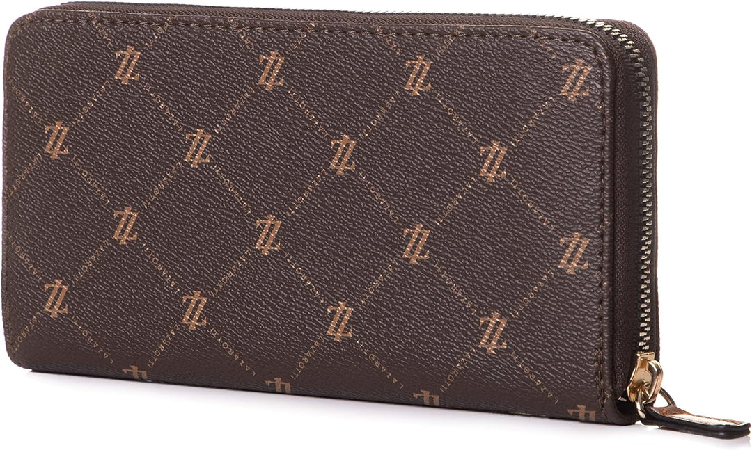 Lazarotti Palermo Geldbörse Damen | Geldbeutel mit Reissverschluss | grosses Portemonnaie 19,5 cm Br