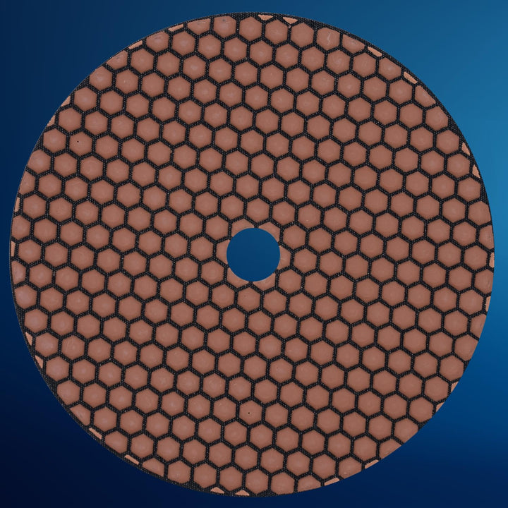 EDW Profi Diamant-Schleifpad für Trockenschliff, D = 230 mm, Körnung 400, Klettaufnahme, für Naturst