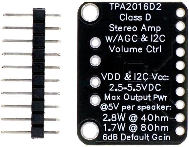 Audio-Verstärkermodul, TPA2016 2.8W Stereo Audio Amplifier Module, Class D I2C/AGC Steuermodus Audio