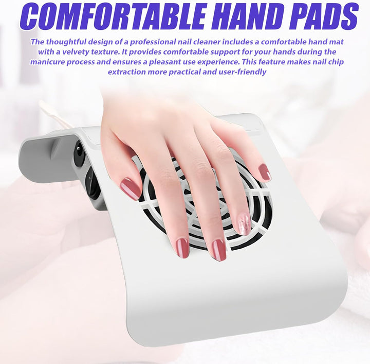 Professionelle Nagelstaubsauger: 40w Staubabsaugung für Nägel mit 2 Staubsammelbeutel, Professionell