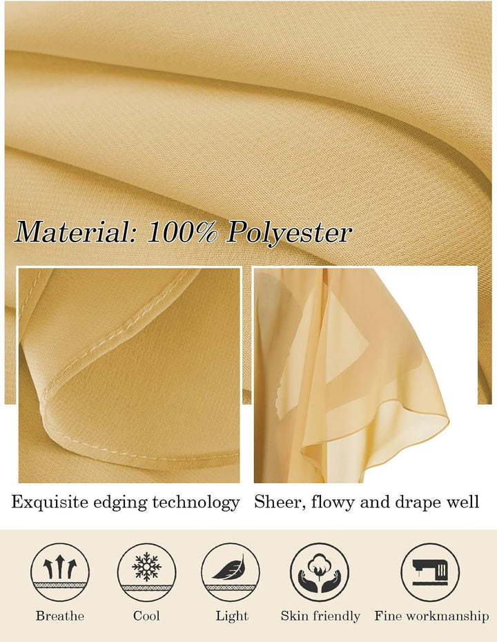 BEAUTELICATE Damen Chiffon Schal Stola Elegante Bolero Leichter Sommerjacke Braut Schal für Brautkle