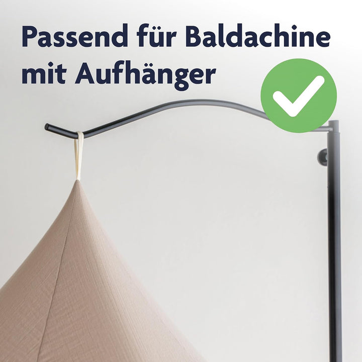 Julius Zöllner Himmelhalter Max | mit Standfuss | für Baldachine zum Aufhängen | schwarz, Schwarz