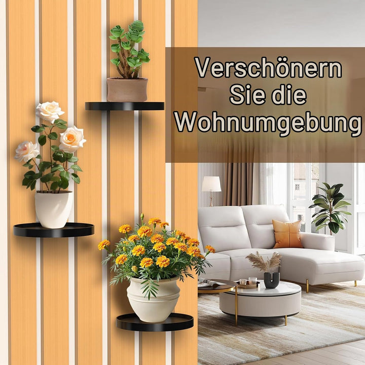 Shinybox Akustikpaneele Pflanzenhalter, 3 Stück Zubehör für Akustikpaneele ohne Bohren, Wandhalterun