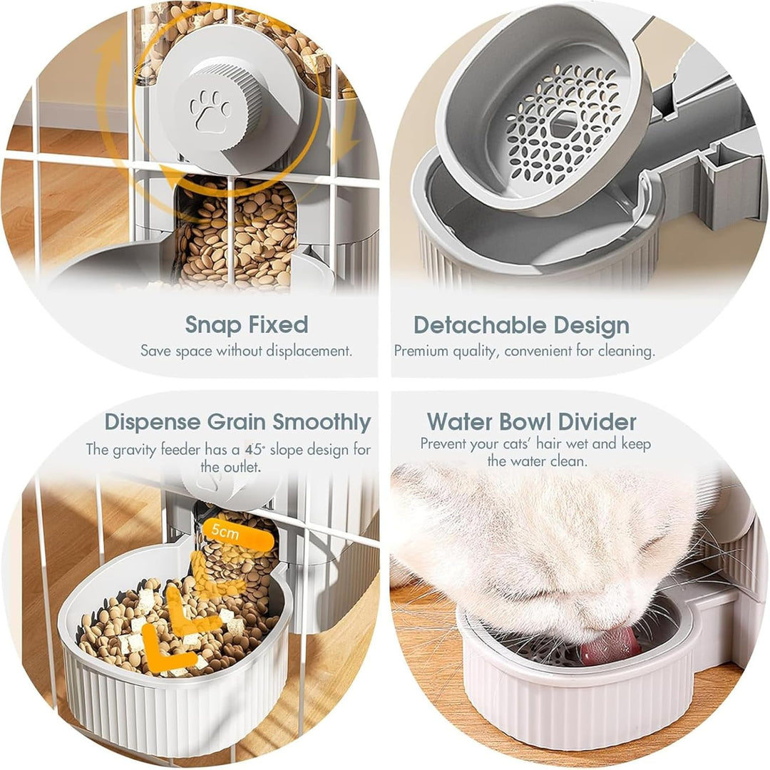 Yummy Sam Hängender Käfig, automatischer kleiner Futternapf für Haustiere, Wasserflaschenspender, ab