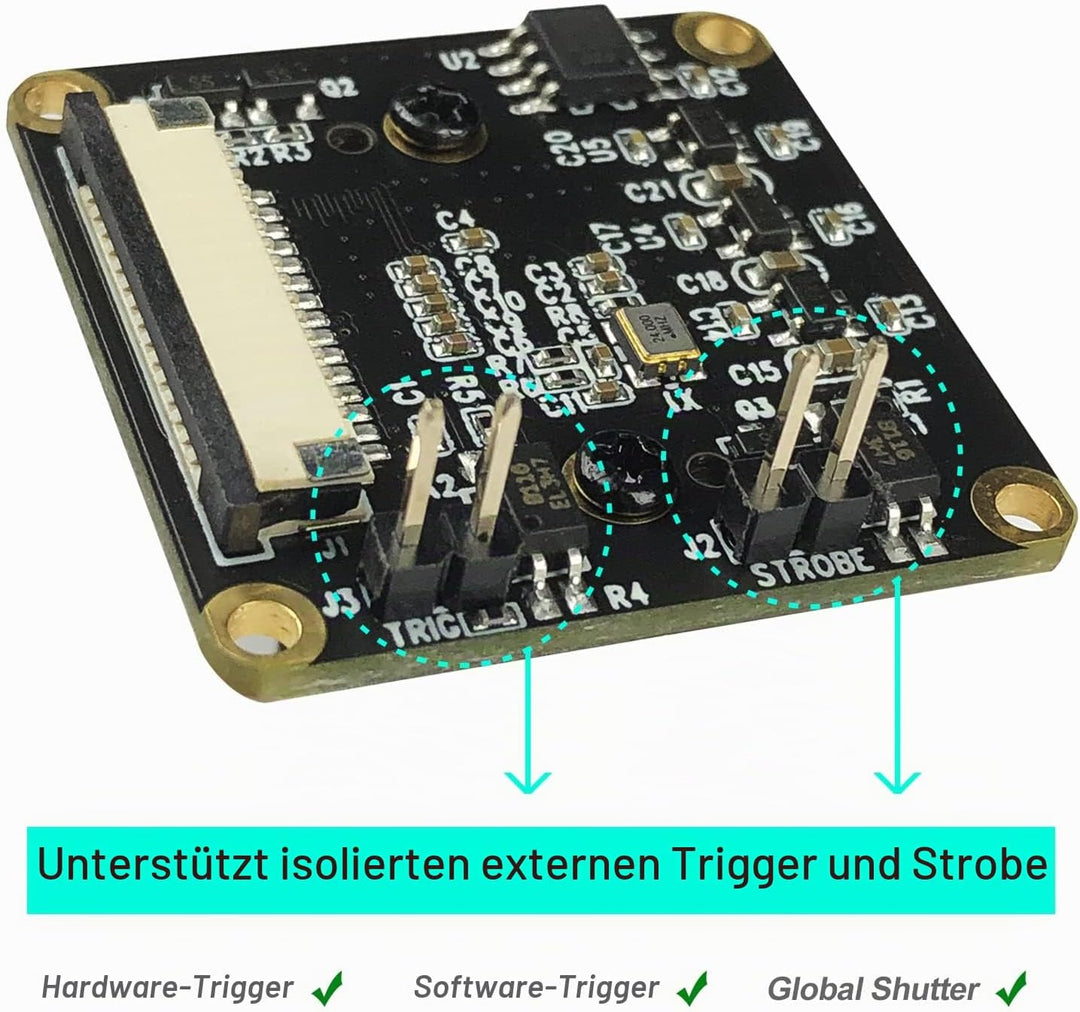 innomaker Raspberry PI Camera OV7251 Sensor with Global Shutter External Trigger Stream Mode 0.3MP F