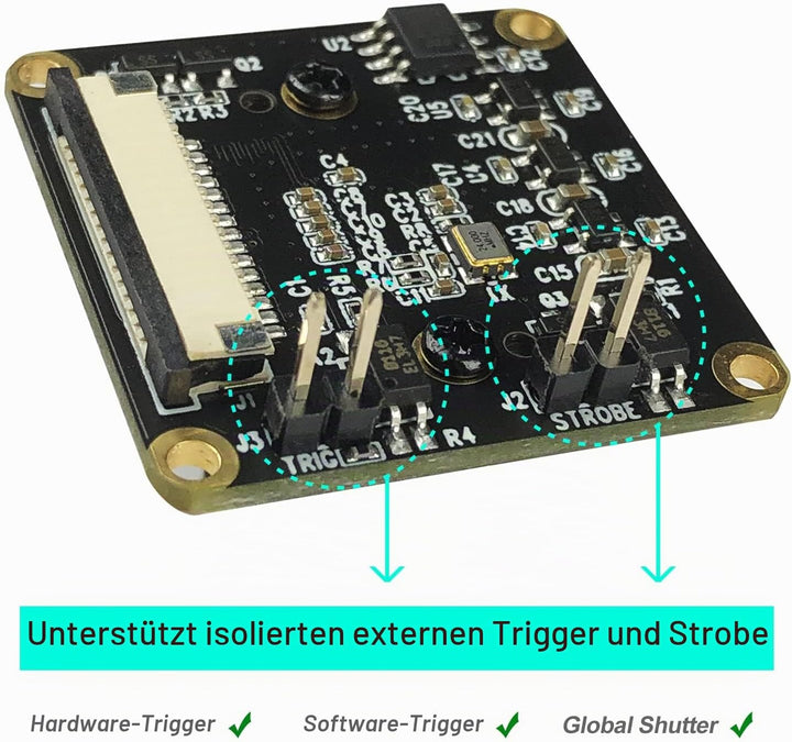 innomaker Raspberry PI Camera OV7251 Sensor with Global Shutter External Trigger Stream Mode 0.3MP F
