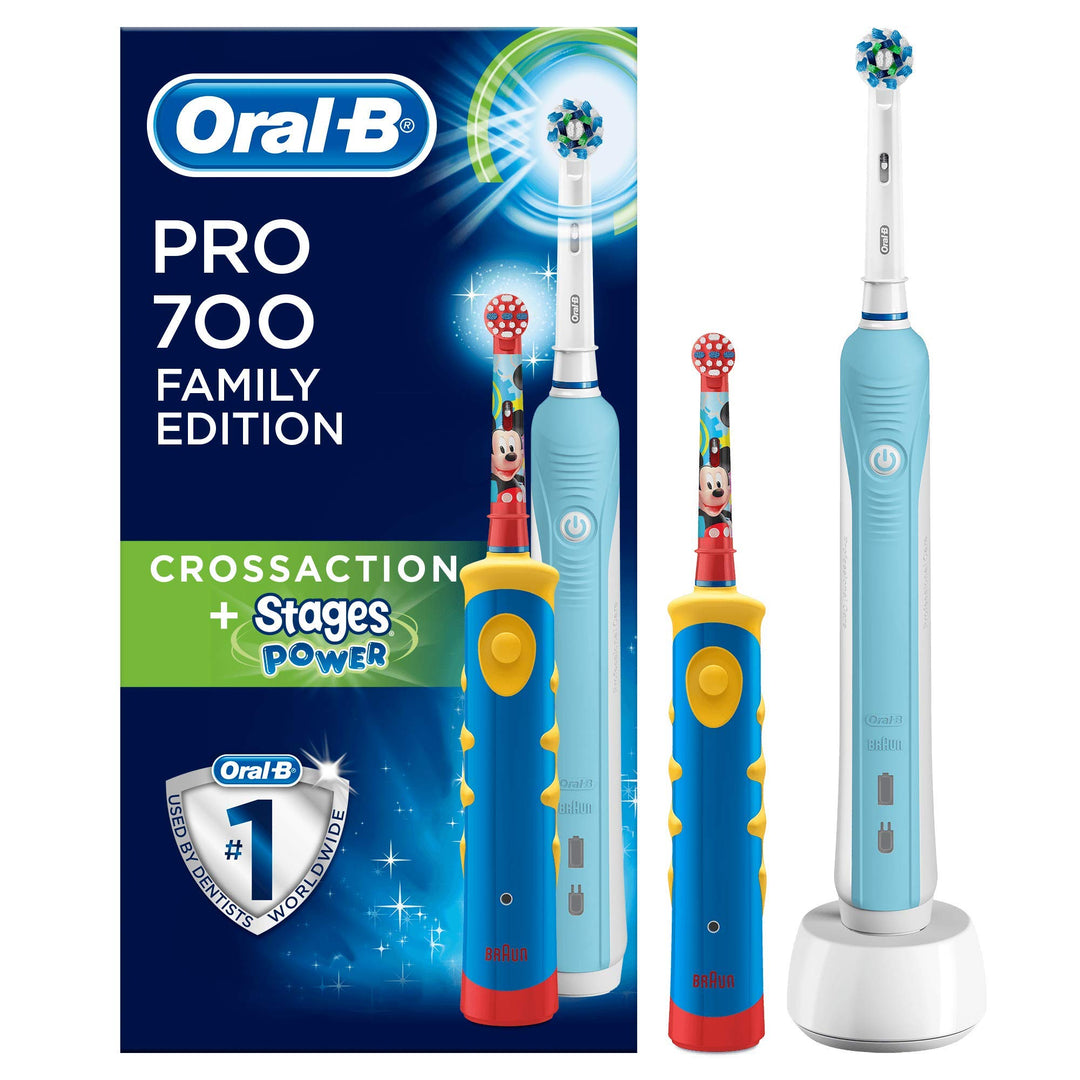 Braun Oral-B Family Edition Micky Maus mit Oral-B Pro 700 + Stages Power Micky Maus