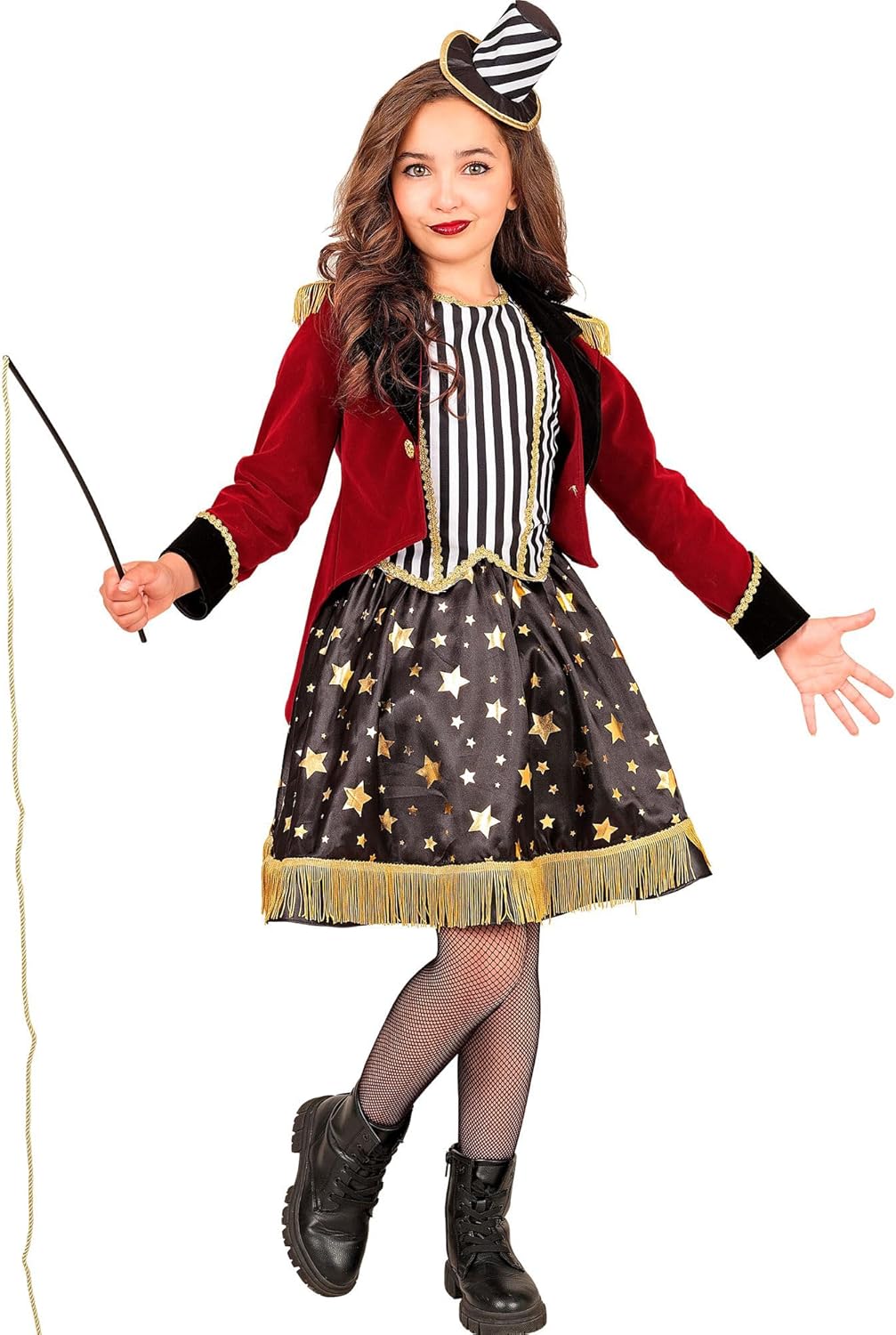 W WIDMANN MILANO Party Fashion - Zirkusdirektorin Kostüm Mädchen, 3-teilig, Kleid, Jacke & Minihut,