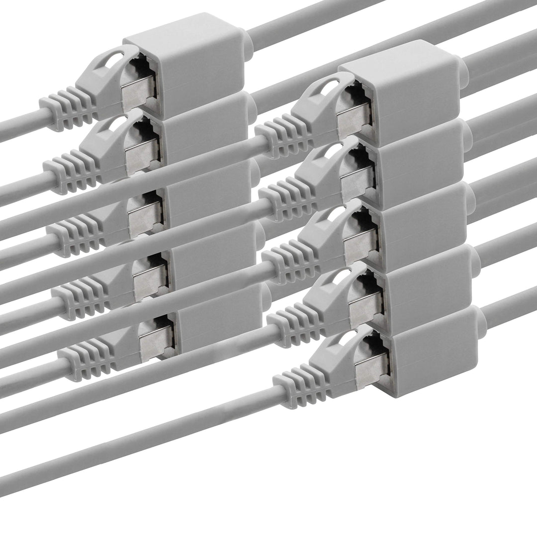 1aTTack.de 618401 CAT7 Cat.7 Verlängerung Adapter - 10m - Ethernetkabel Lankabel Netzwerkkabel 10 Gb