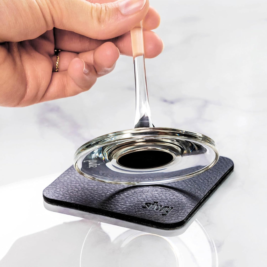 silwy® Magnetglas, feines Kristallglas mit perfekt integriertem Magnet und metallischen Nano-Unterse