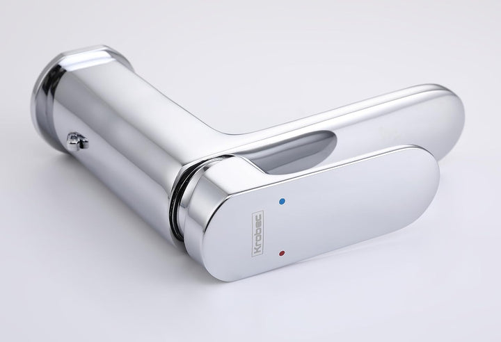 Krobec Einhebelmischer wasserhahn bad,waschtischarmatur mit Wassersparfunktion,wasserhahn gäste wc,c