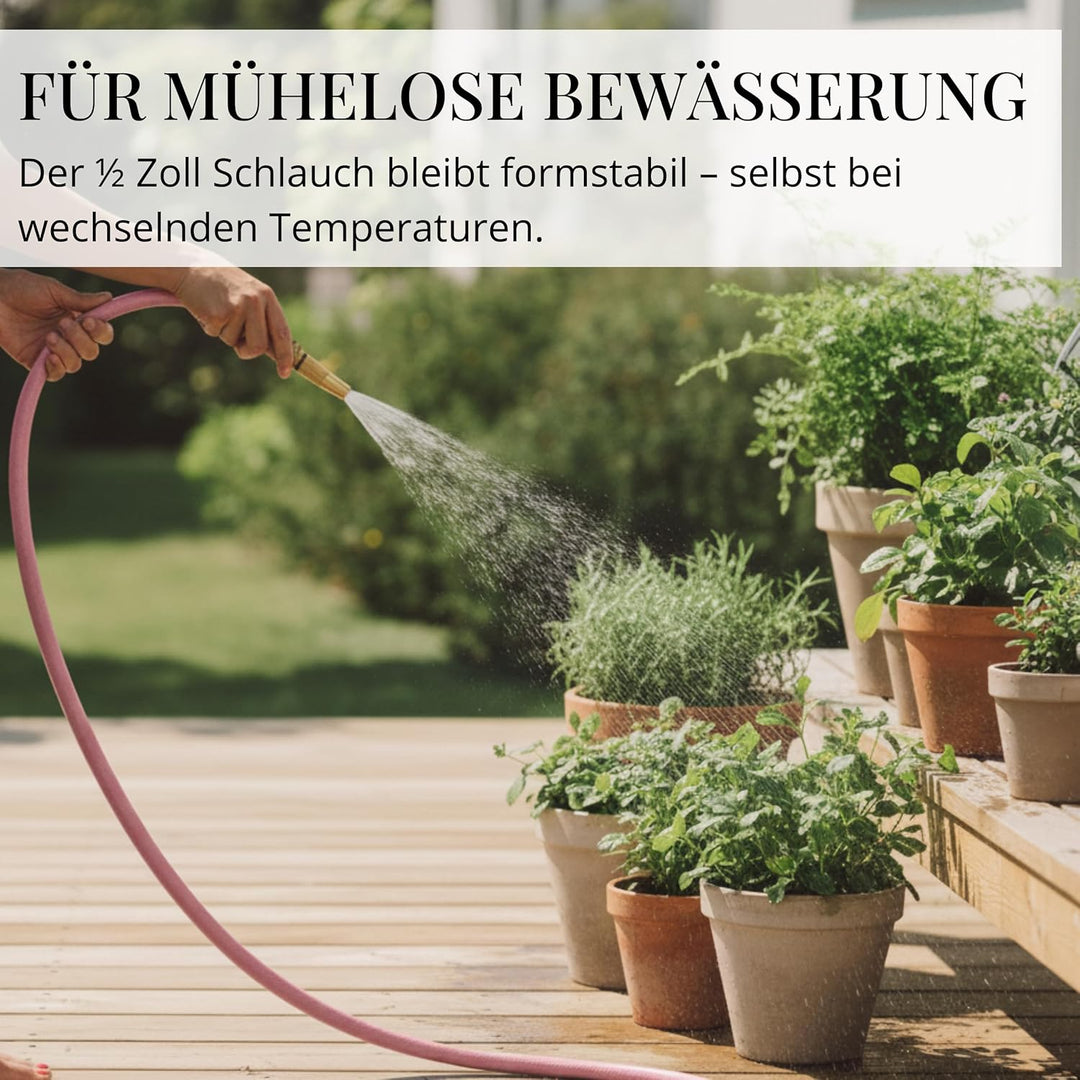 Livlig53 Gartenschlauch 1/2 Zoll, 20m: Wasserschlauch Made in Germany, Recycling-Material, formstabi