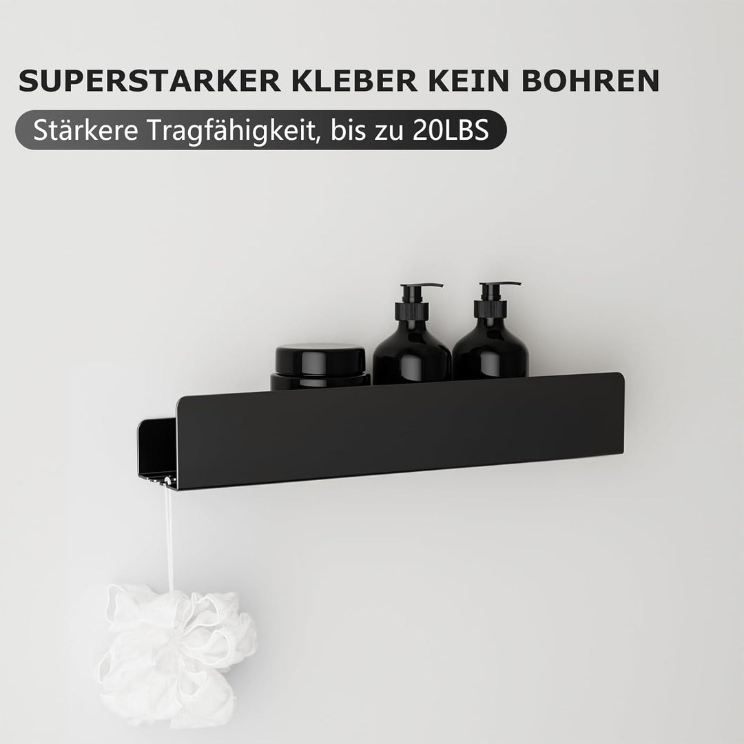REKITA Duschablage ohne Bohren,Badezimmer Organizer 40 cm,Duschablage Edelstahl,Shampoo Halterung fü