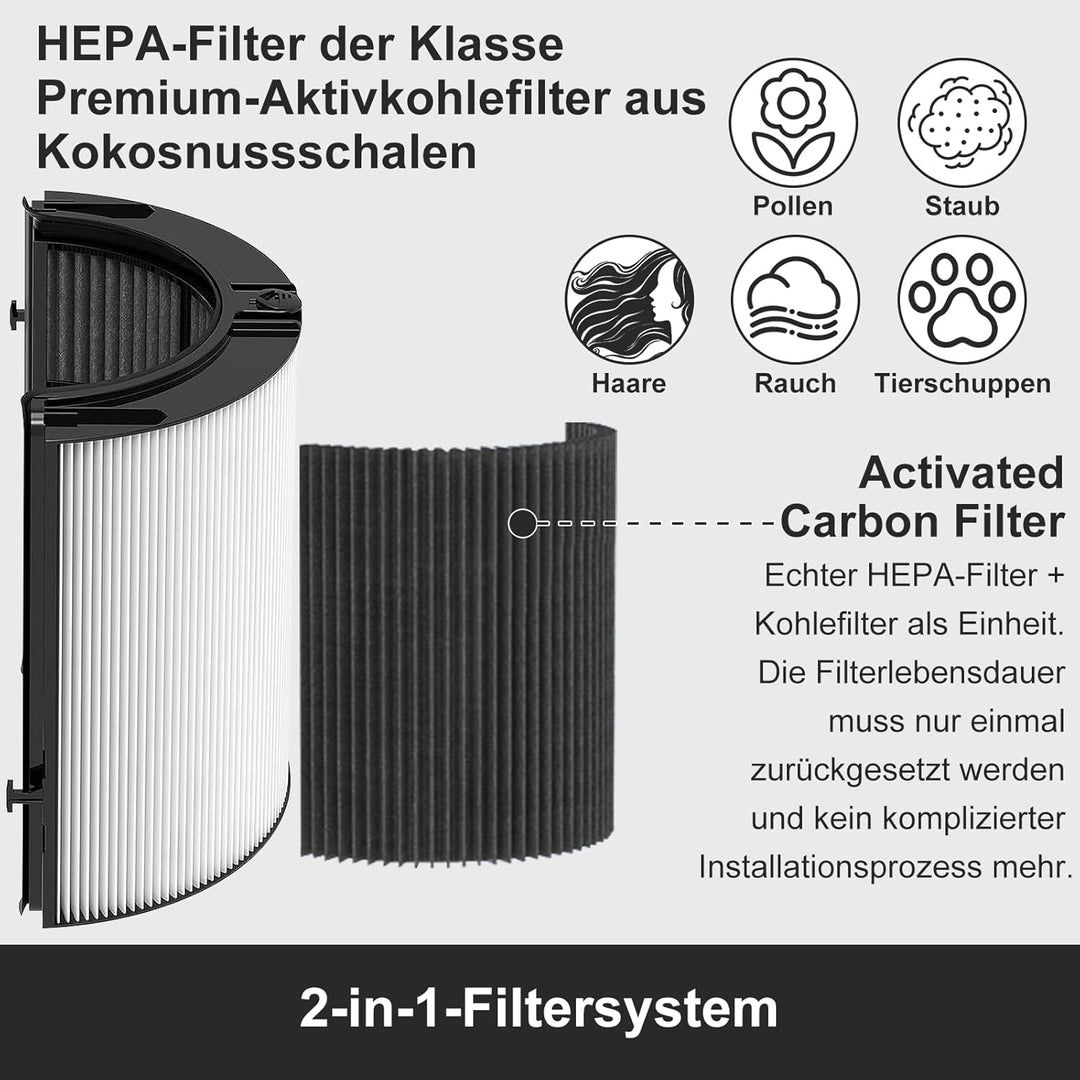 Ersatzfilter kompatibel mit Dyson-Luftfiltermodellen HP04 TP04 DP04 HP09 TP06 TP09 HP07 TP07 PH03 PH