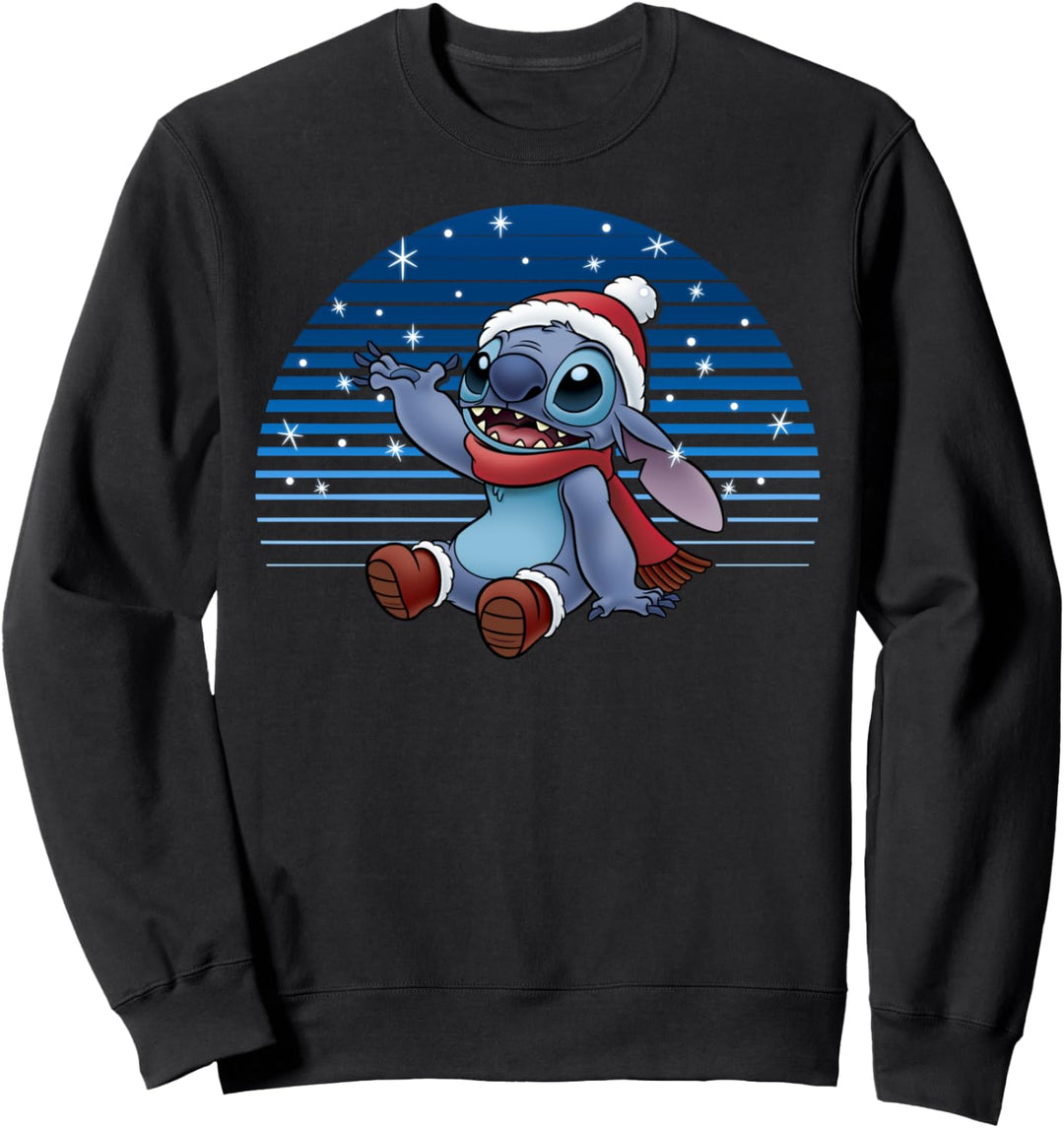 Disney Lilo & Stitch Weihnachten Stitch Snowflake Lines Sweatshirt