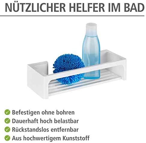 WENKO Power-Loc® Duschablage Bralia, praktisches Duschregal für das Badezimmer, Befestigung ohne Boh
