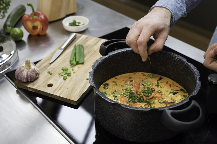 Seb Clipsominut'Ultra Resist Schnellkochtopf, Steinoptik, 5 l + Rezeptbuch, Schnellkochtopf, Indukti