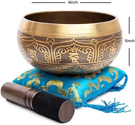 Tibetisches Klangschalen-Set, einfach zu spielen, authentisch, handgefertigt für Meditation, Klangch